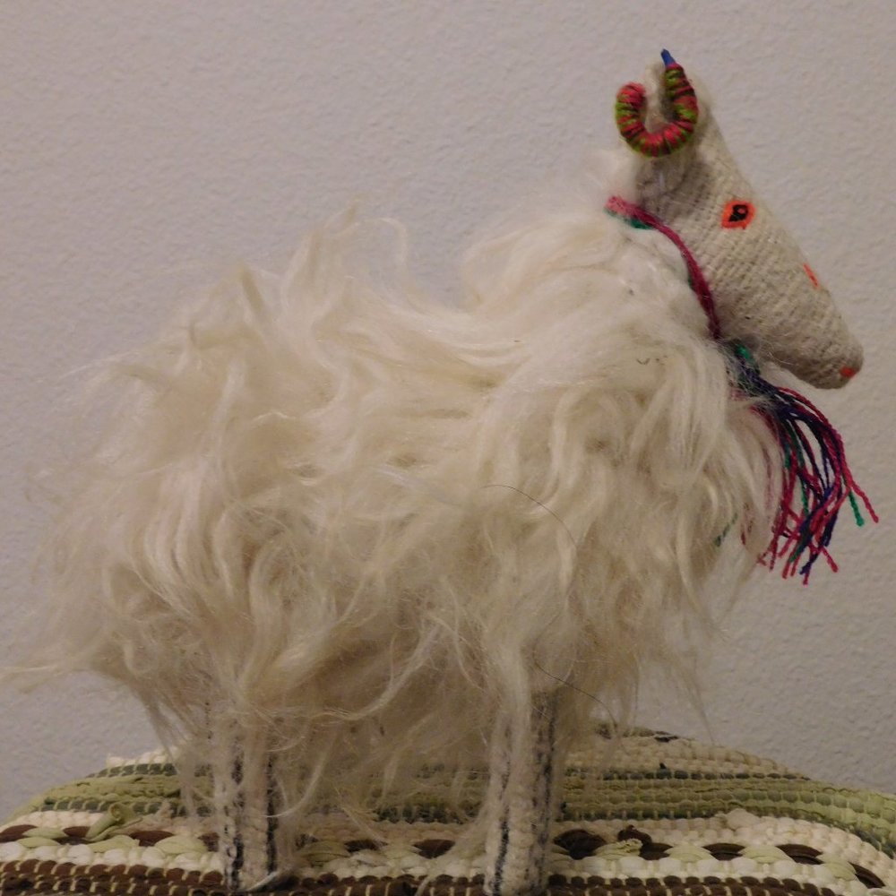 Mexican Mayan Wool Hair Goat Folk Art Toy handmade
